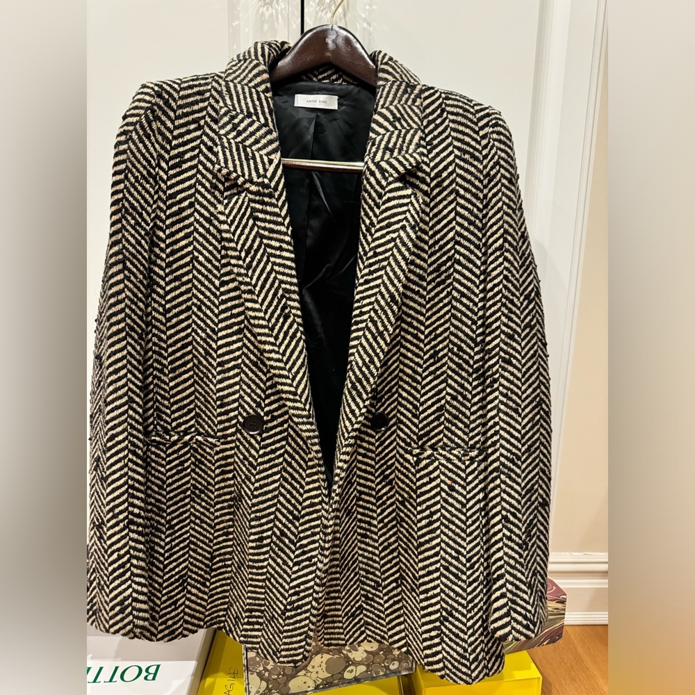 Anine Bing herringbone blazer